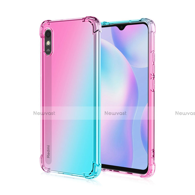 Ultra-thin Transparent TPU Soft Case Cover S01 for Xiaomi Redmi 9A Pink