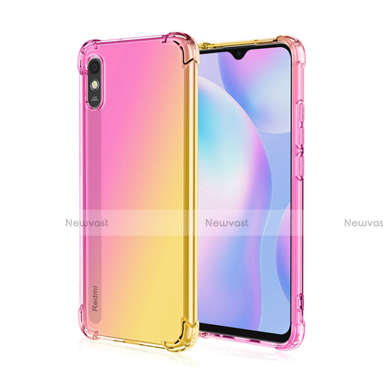 Ultra-thin Transparent TPU Soft Case Cover S01 for Xiaomi Redmi 9AT Yellow