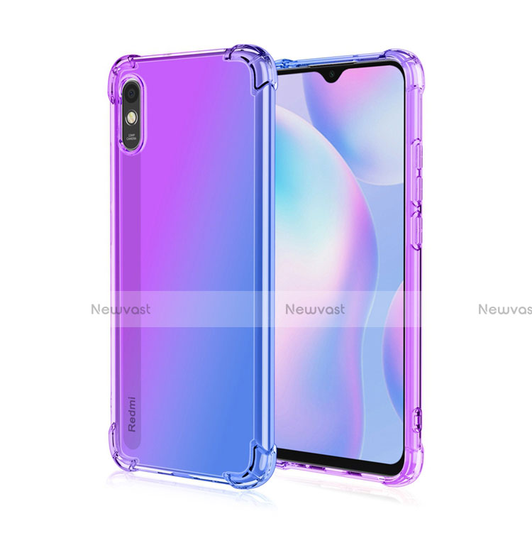 Ultra-thin Transparent TPU Soft Case Cover S01 for Xiaomi Redmi 9i Purple