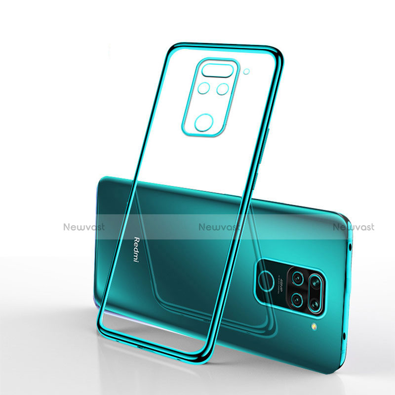 Ultra-thin Transparent TPU Soft Case Cover S01 for Xiaomi Redmi Note 9 Green