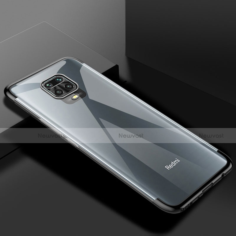 Ultra-thin Transparent TPU Soft Case Cover S01 for Xiaomi Redmi Note 9S Black