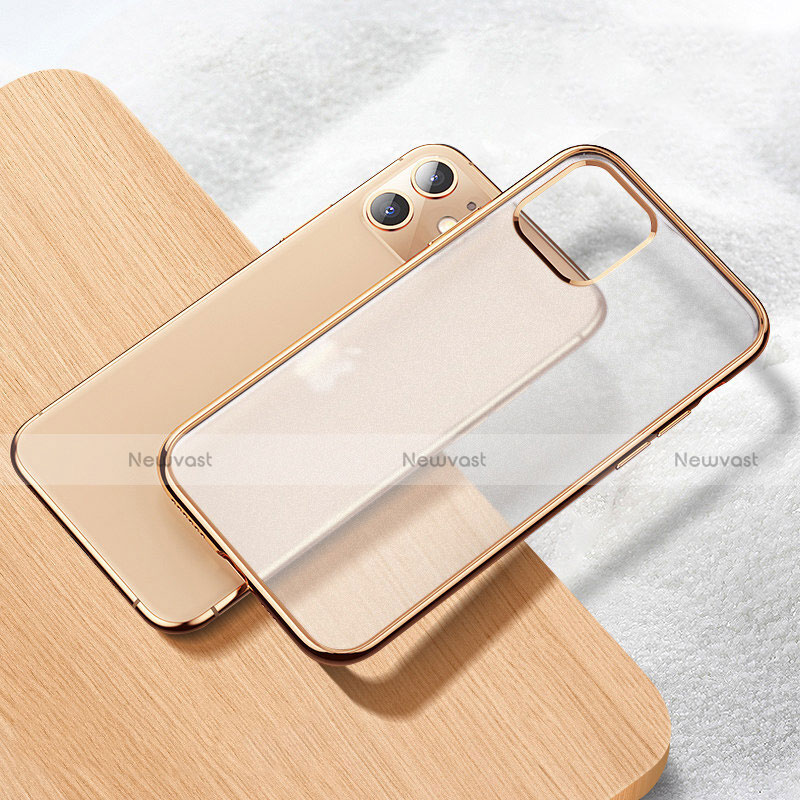 Ultra-thin Transparent TPU Soft Case Cover S02 for Apple iPhone 11 Gold
