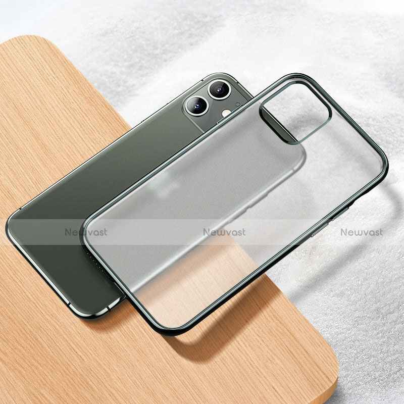 Ultra-thin Transparent TPU Soft Case Cover S02 for Apple iPhone 11 Green