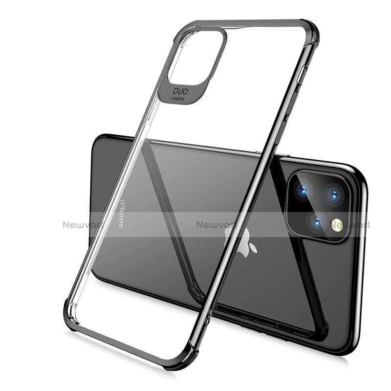 Ultra-thin Transparent TPU Soft Case Cover S02 for Apple iPhone 11 Pro Black