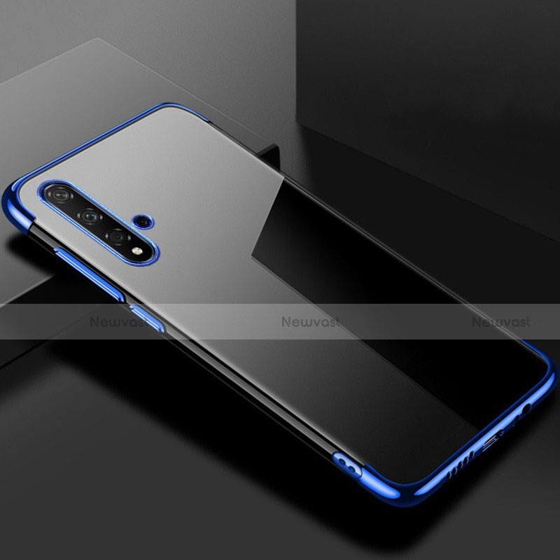 Ultra-thin Transparent TPU Soft Case Cover S02 for Huawei Honor 20 Blue