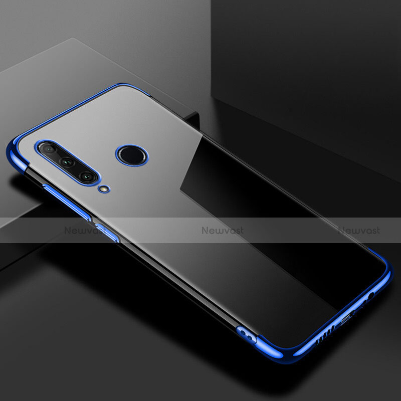Ultra-thin Transparent TPU Soft Case Cover S02 for Huawei Honor 20 Lite Blue