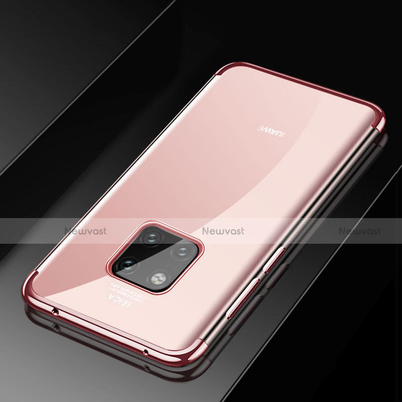 Ultra-thin Transparent TPU Soft Case Cover S02 for Huawei Mate 20 Pro Rose Gold