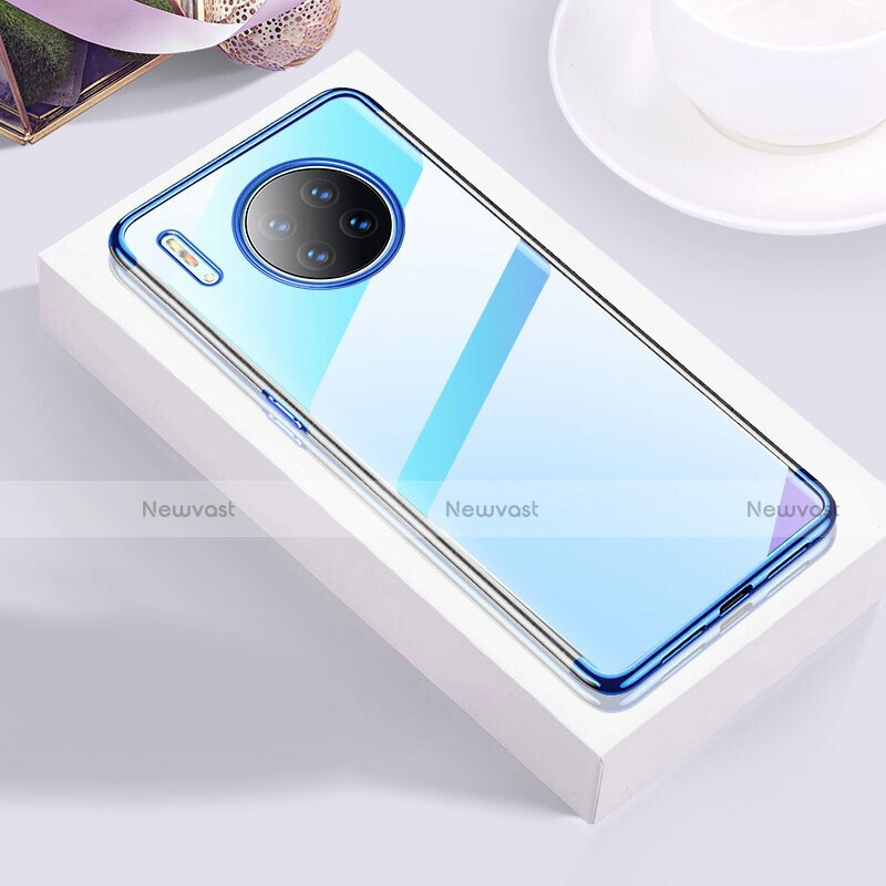 Ultra-thin Transparent TPU Soft Case Cover S02 for Huawei Mate 30 Pro 5G Blue
