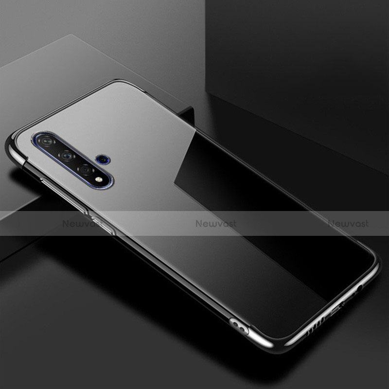 Ultra-thin Transparent TPU Soft Case Cover S02 for Huawei Nova 5T Black