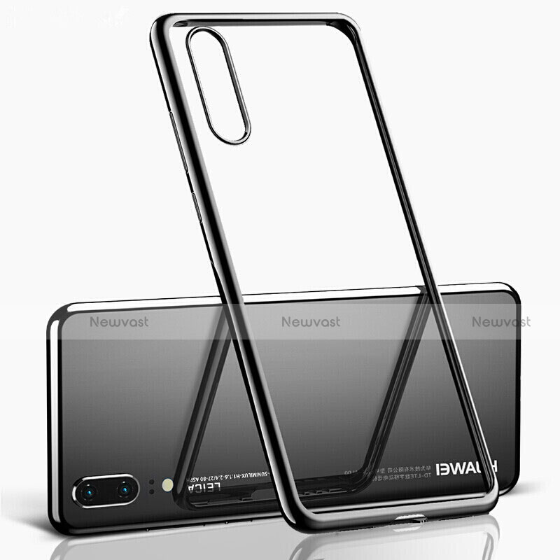 Ultra-thin Transparent TPU Soft Case Cover S02 for Huawei P20 Black