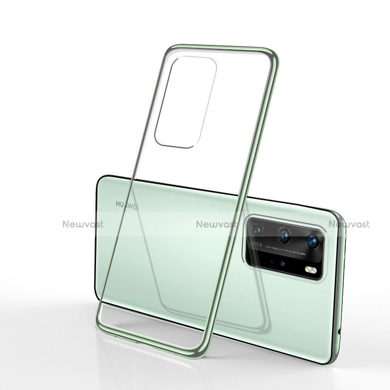 Ultra-thin Transparent TPU Soft Case Cover S02 for Huawei P40 Pro Green