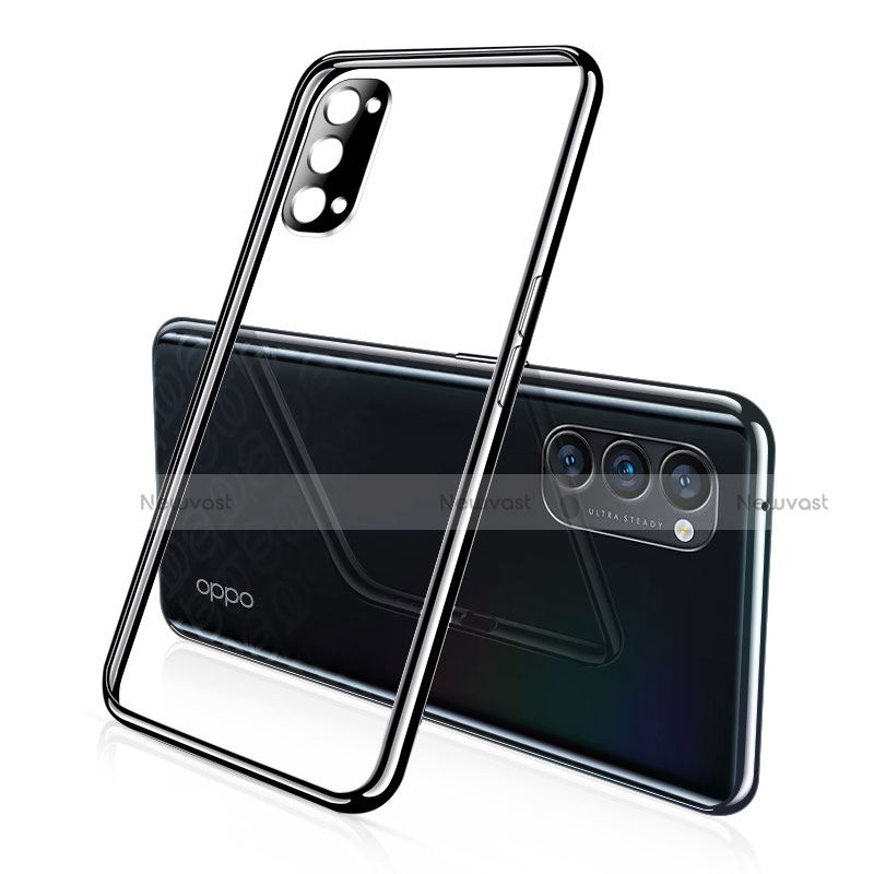 Ultra-thin Transparent TPU Soft Case Cover S02 for Oppo Reno4 5G Black