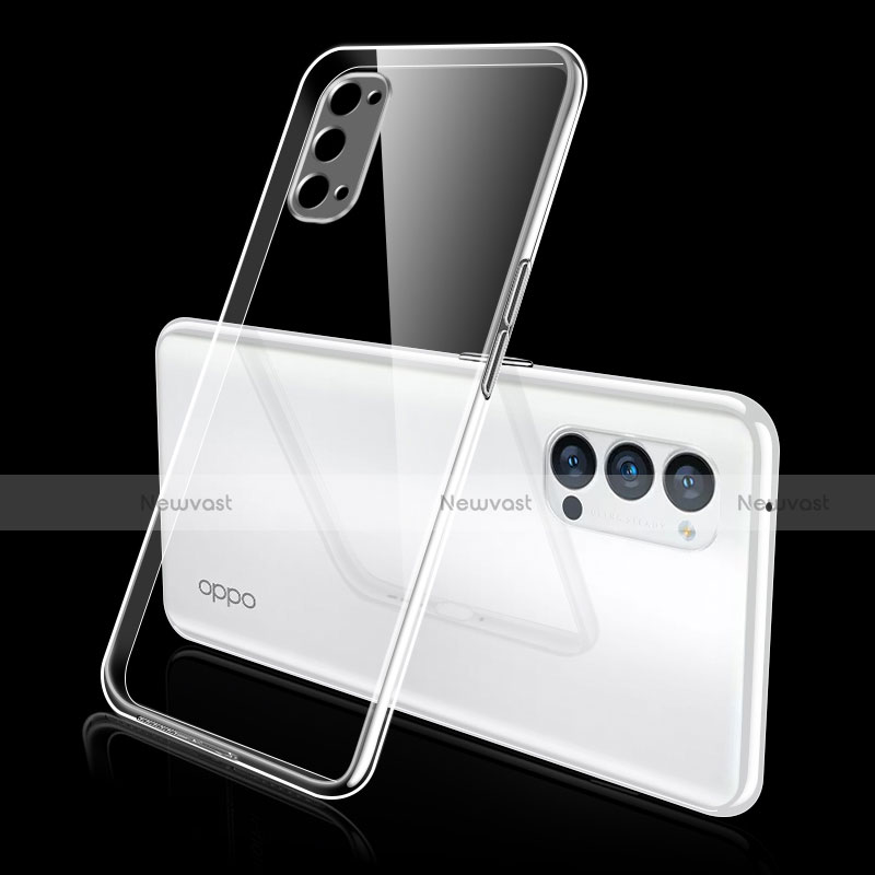 Ultra-thin Transparent TPU Soft Case Cover S02 for Oppo Reno4 5G Clear