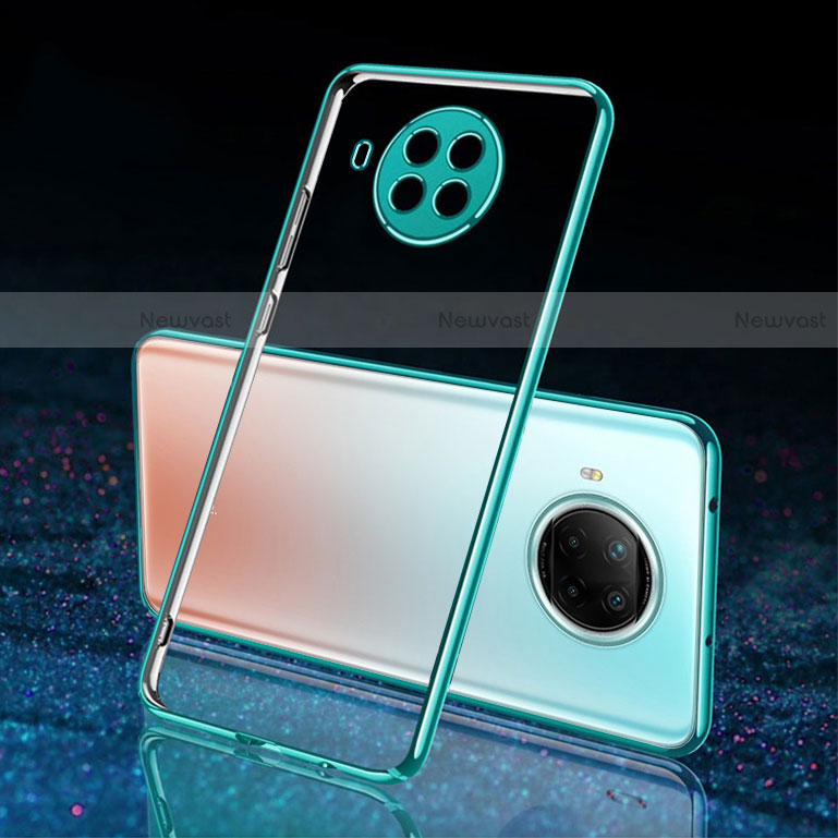 Ultra-thin Transparent TPU Soft Case Cover S02 for Xiaomi Mi 10i 5G Cyan
