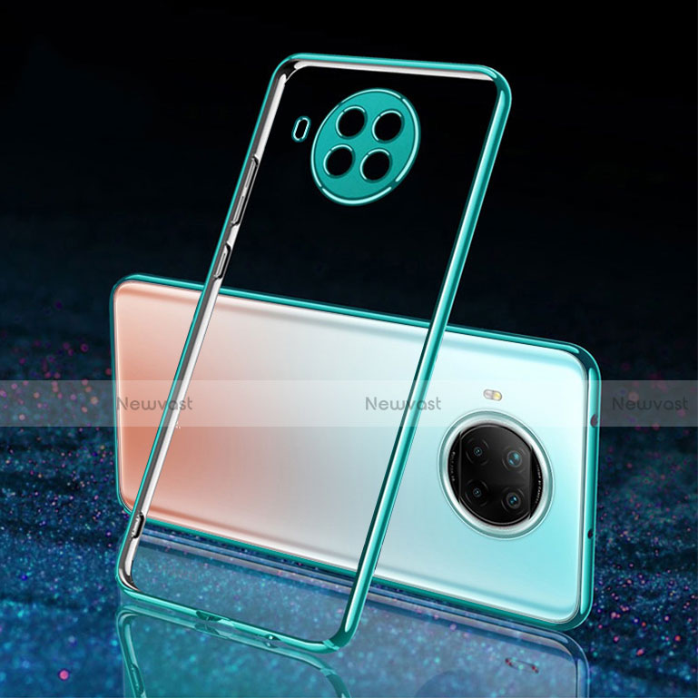 Ultra-thin Transparent TPU Soft Case Cover S02 for Xiaomi Mi 10T Lite 5G Cyan