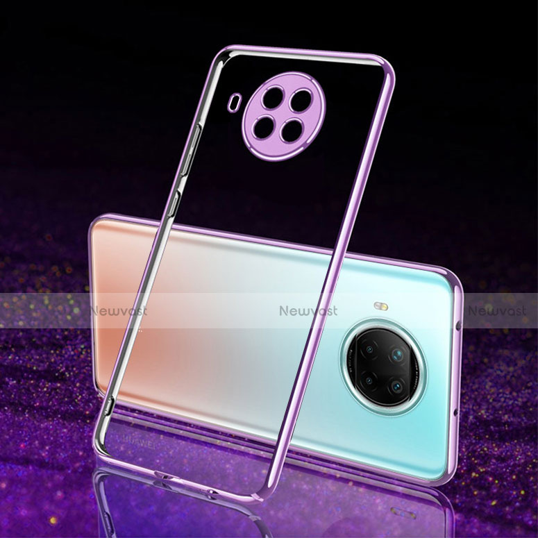 Ultra-thin Transparent TPU Soft Case Cover S02 for Xiaomi Mi 10T Lite 5G Purple