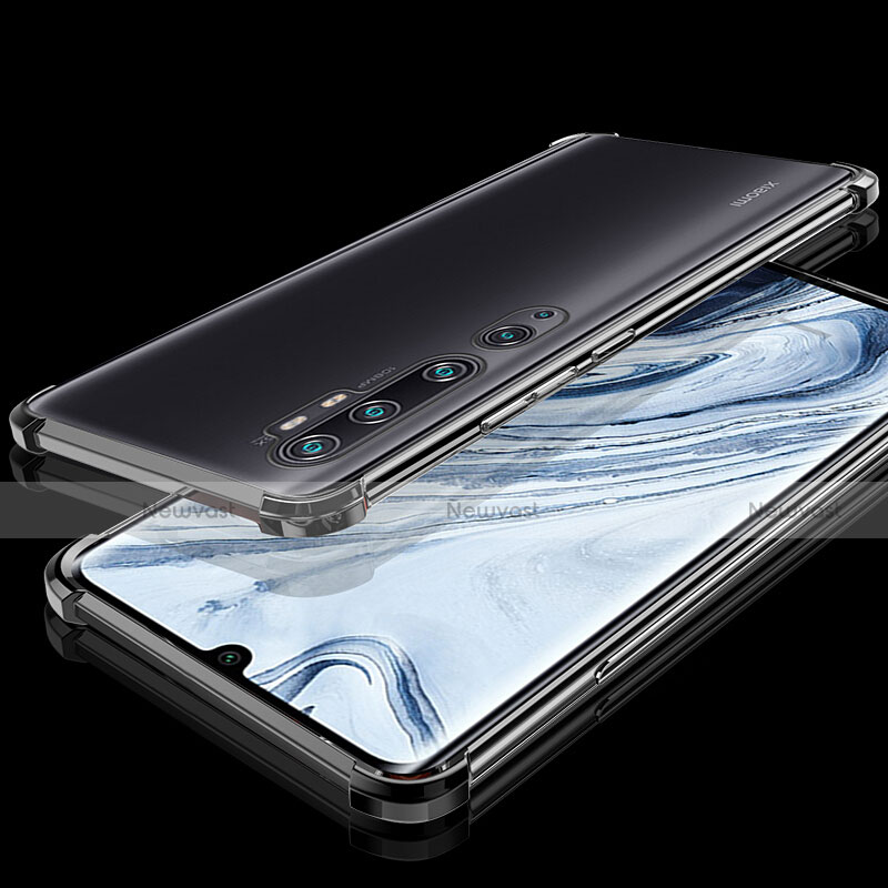 Ultra-thin Transparent TPU Soft Case Cover S02 for Xiaomi Mi Note 10 Black
