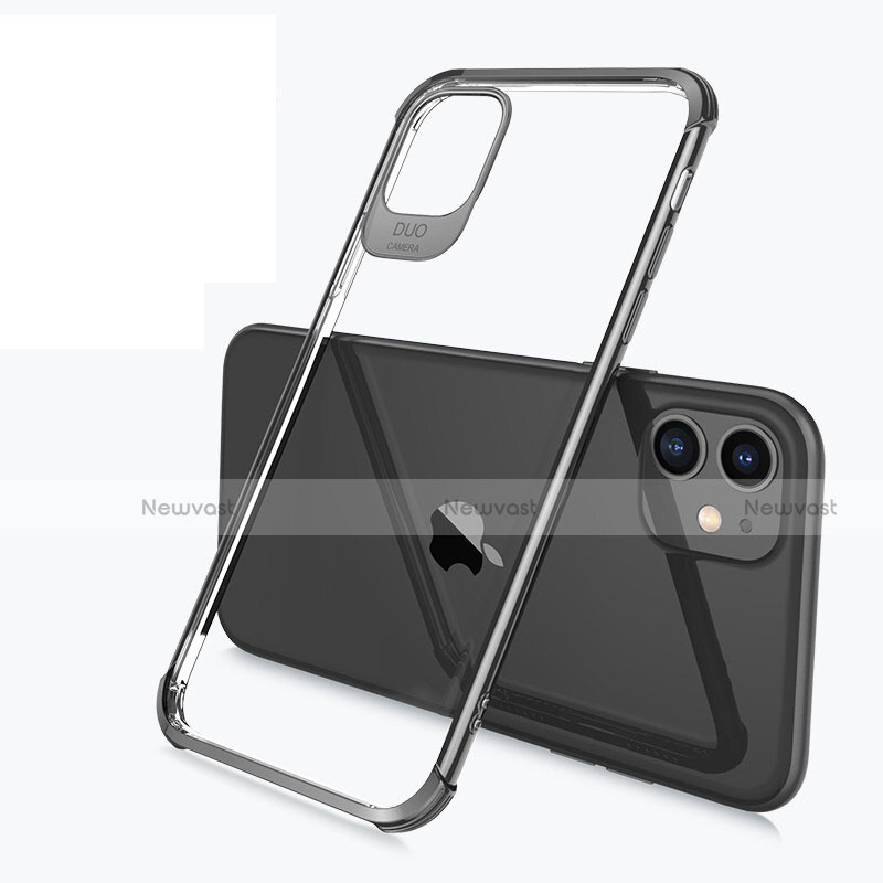 Ultra-thin Transparent TPU Soft Case Cover S03 for Apple iPhone 11 Black