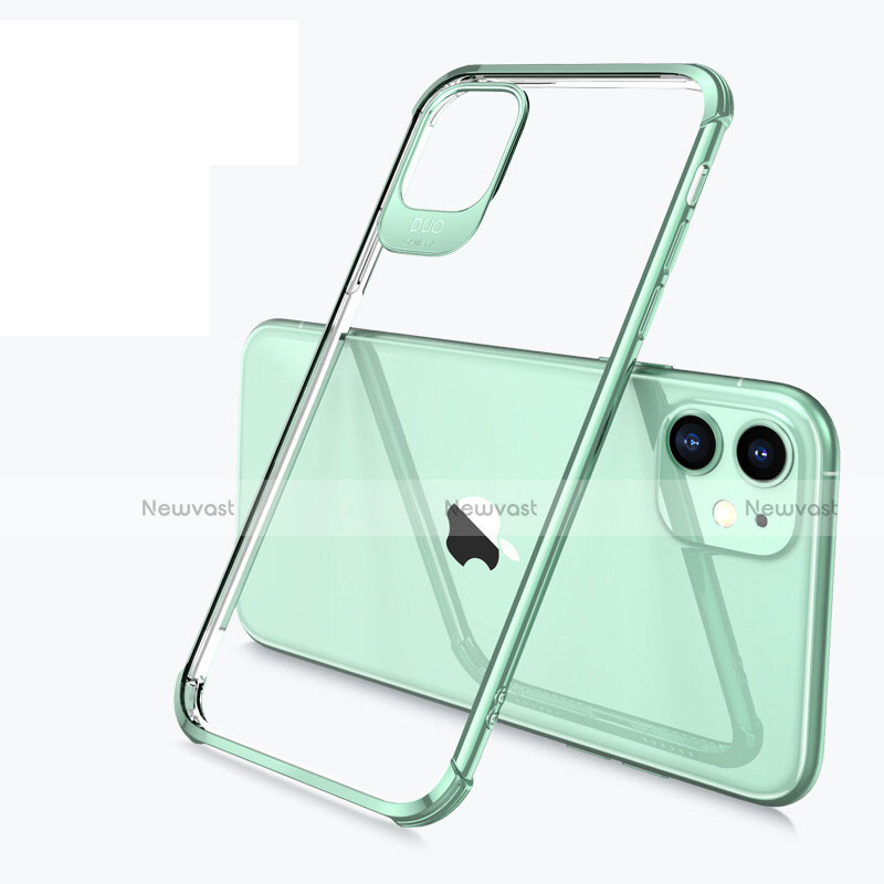 Ultra-thin Transparent TPU Soft Case Cover S03 for Apple iPhone 11 Green