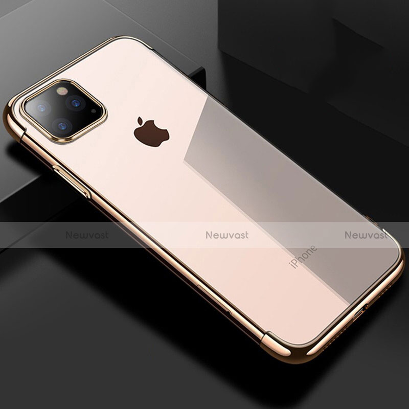 Ultra-thin Transparent TPU Soft Case Cover S03 for Apple iPhone 11 Pro Gold