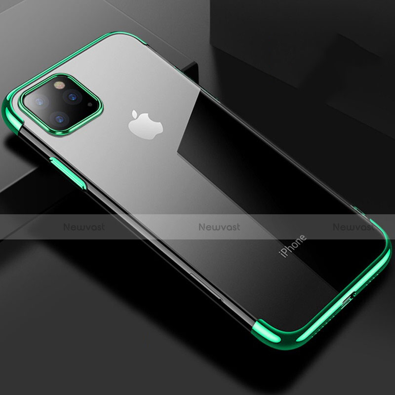 Ultra-thin Transparent TPU Soft Case Cover S03 for Apple iPhone 11 Pro Green