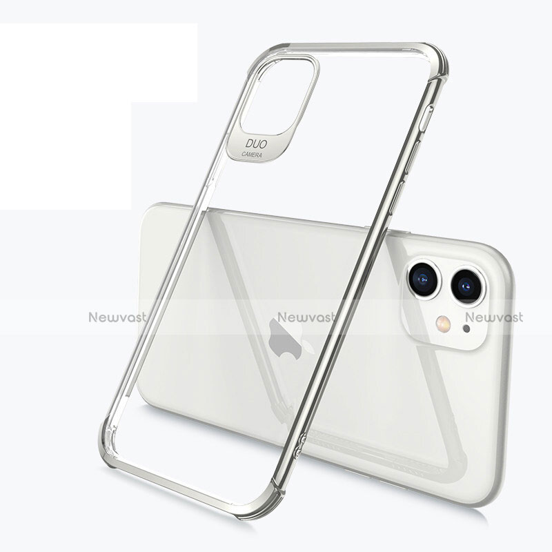 Ultra-thin Transparent TPU Soft Case Cover S03 for Apple iPhone 11 Silver