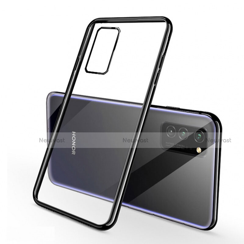 Ultra-thin Transparent TPU Soft Case Cover S03 for Huawei Honor V30 5G Black