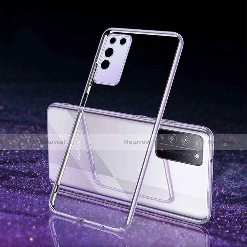 Ultra-thin Transparent TPU Soft Case Cover S03 for Huawei Honor X10 5G Silver