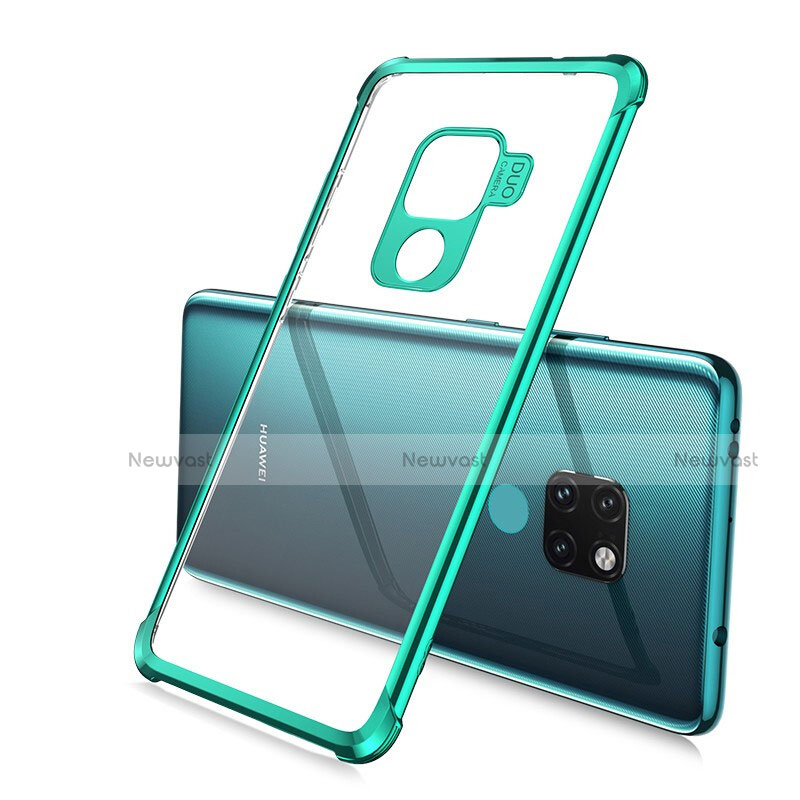 Ultra-thin Transparent TPU Soft Case Cover S03 for Huawei Mate 20 Green