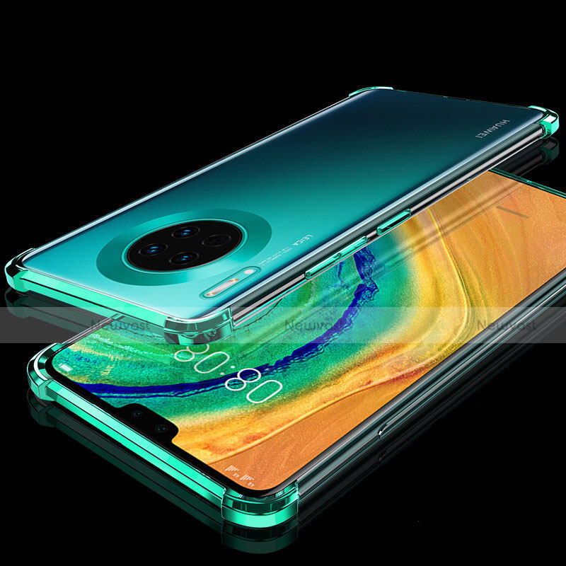 Ultra-thin Transparent TPU Soft Case Cover S03 for Huawei Mate 30 Pro 5G Green