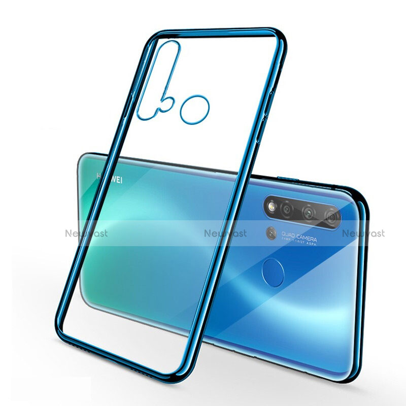 Ultra-thin Transparent TPU Soft Case Cover S03 for Huawei Nova 5i Blue