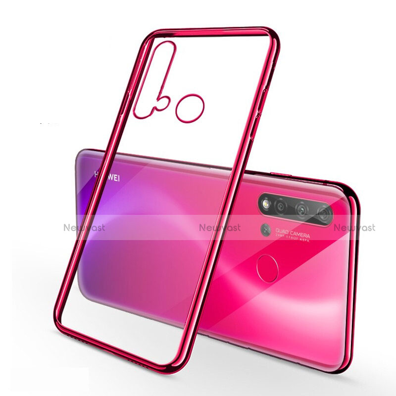 Ultra-thin Transparent TPU Soft Case Cover S03 for Huawei Nova 5i Red