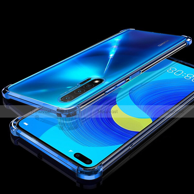 Ultra-thin Transparent TPU Soft Case Cover S03 for Huawei Nova 6 Blue
