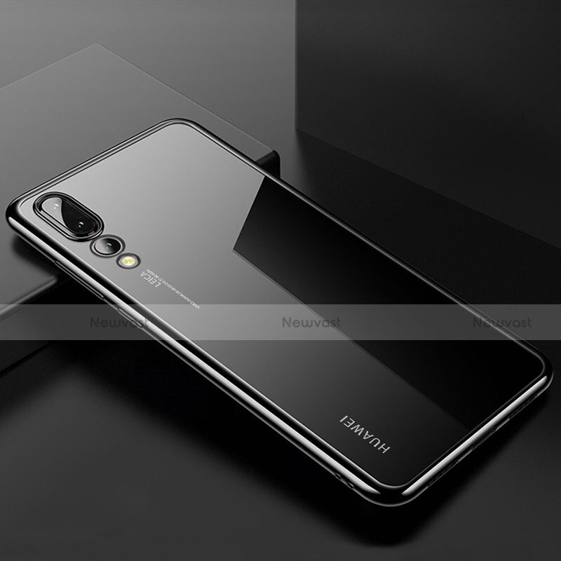 Ultra-thin Transparent TPU Soft Case Cover S03 for Huawei P20 Pro Black