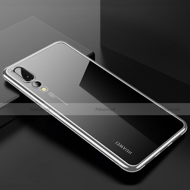Ultra-thin Transparent TPU Soft Case Cover S03 for Huawei P20 Pro Silver