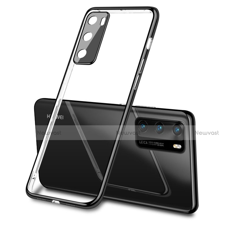 Ultra-thin Transparent TPU Soft Case Cover S03 for Huawei P40 Black