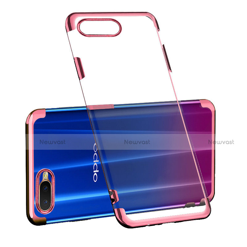 Ultra-thin Transparent TPU Soft Case Cover S03 for Oppo R17 Neo Rose Gold