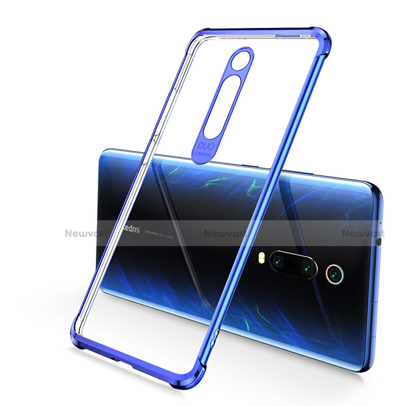 Ultra-thin Transparent TPU Soft Case Cover S03 for Xiaomi Mi 9T Pro Blue