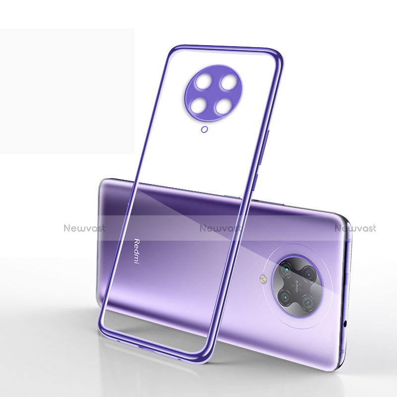 Ultra-thin Transparent TPU Soft Case Cover S03 for Xiaomi Redmi K30 Pro Zoom Purple