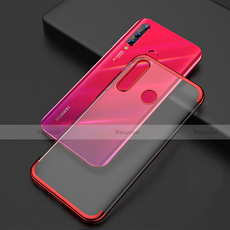 Ultra-thin Transparent TPU Soft Case Cover S04 for Huawei Honor 20 Lite Red
