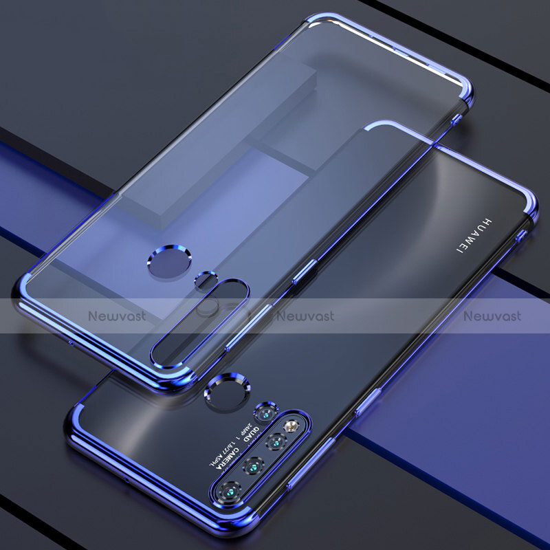 Ultra-thin Transparent TPU Soft Case Cover S04 for Huawei Nova 5i Blue