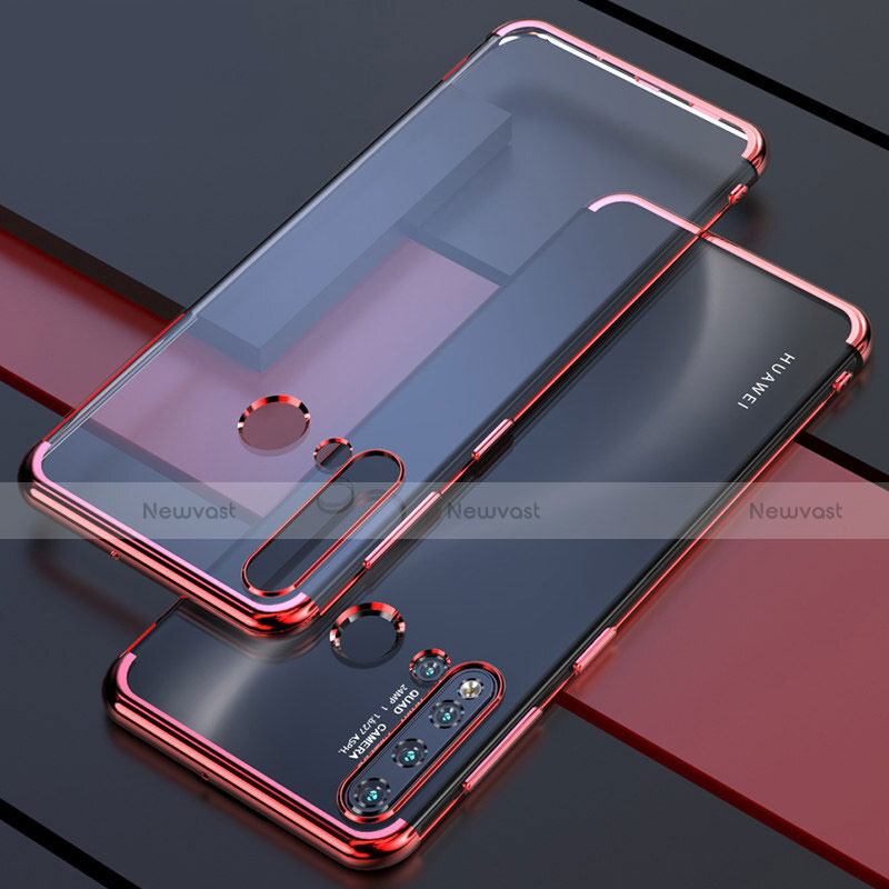 Ultra-thin Transparent TPU Soft Case Cover S04 for Huawei Nova 5i Red