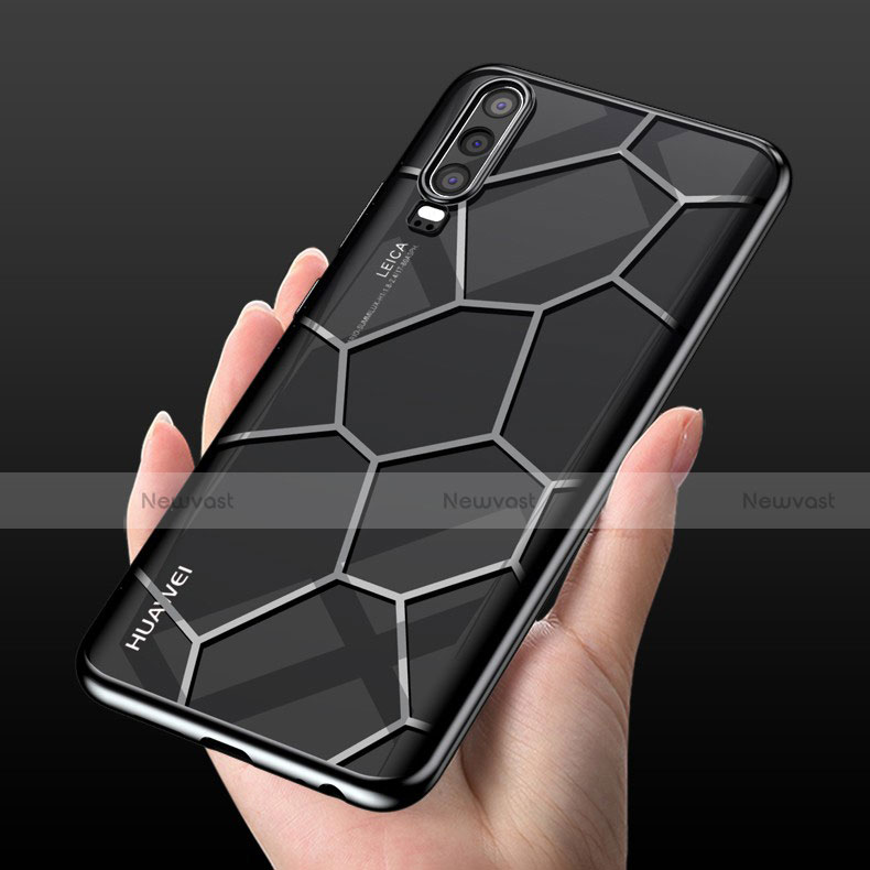 Ultra-thin Transparent TPU Soft Case Cover S04 for Huawei P30 Black