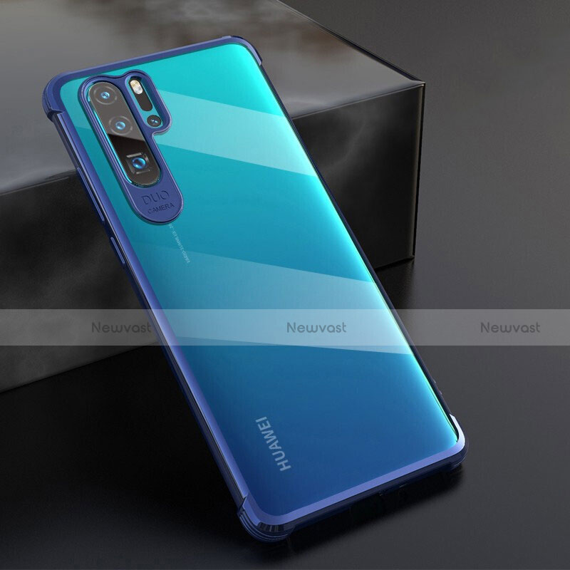Ultra-thin Transparent TPU Soft Case Cover S04 for Huawei P30 Pro Blue