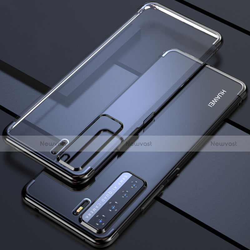 Ultra-thin Transparent TPU Soft Case Cover S04 for Huawei P40 Lite 5G Black