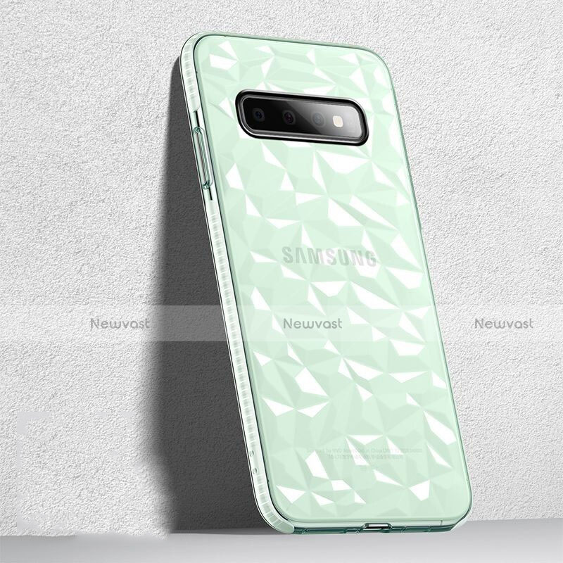 Ultra-thin Transparent TPU Soft Case Cover S04 for Samsung Galaxy S10 5G Green