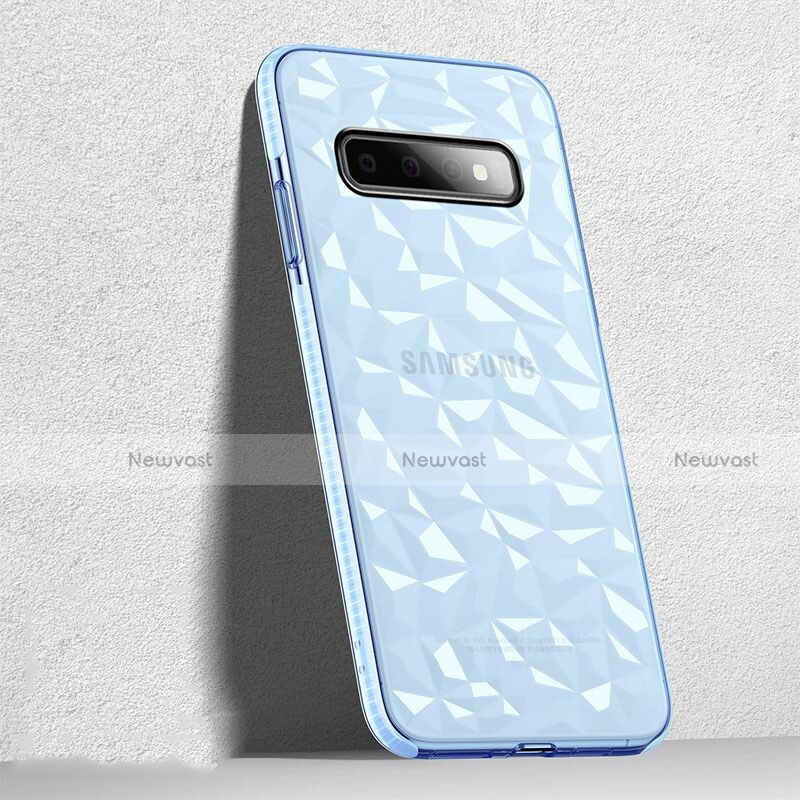 Ultra-thin Transparent TPU Soft Case Cover S04 for Samsung Galaxy S10 Black