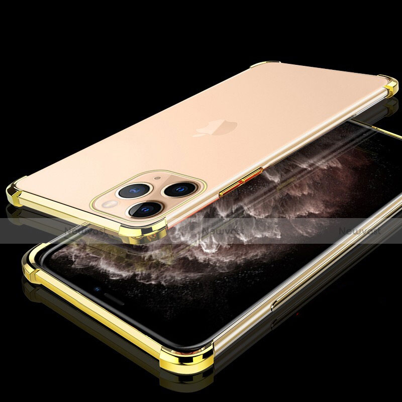 Ultra-thin Transparent TPU Soft Case Cover S05 for Apple iPhone 11 Pro Gold