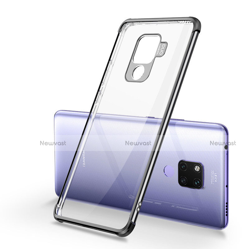 Ultra-thin Transparent TPU Soft Case Cover S05 for Huawei Mate 20 X 5G Black