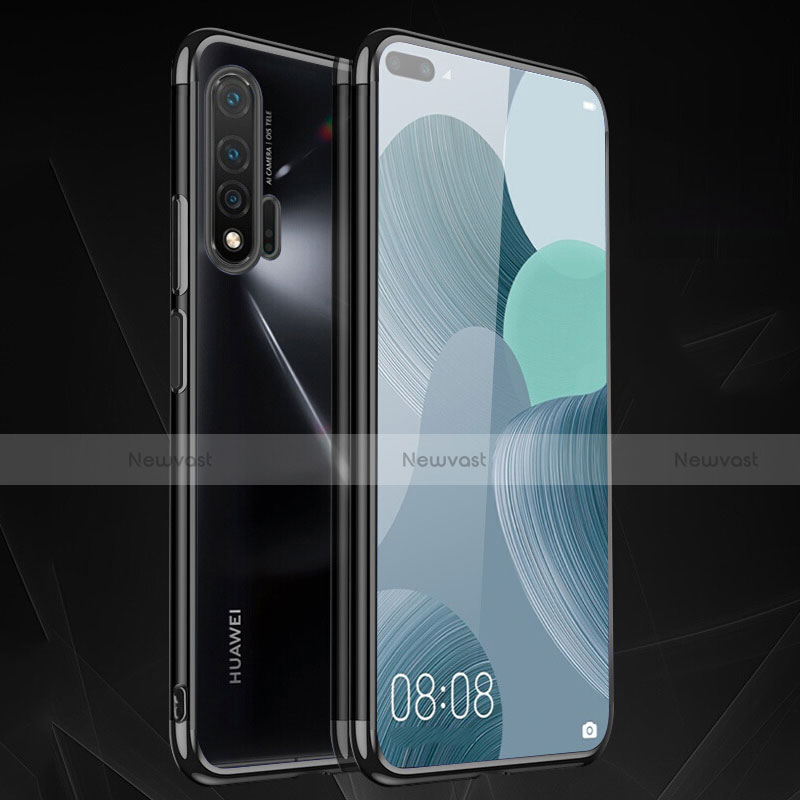 Ultra-thin Transparent TPU Soft Case Cover S05 for Huawei Nova 6 5G Black